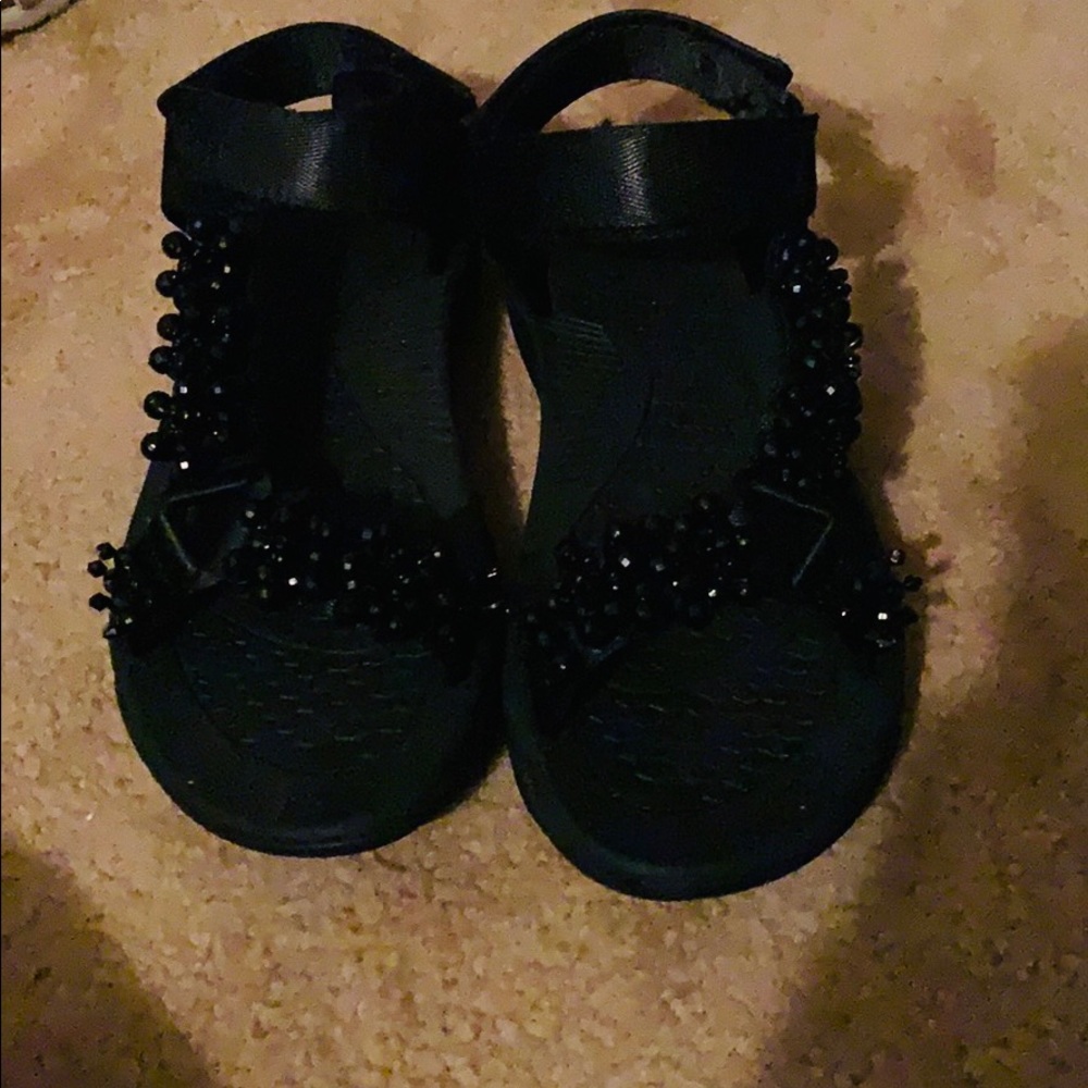 Zara Beaded Dad Sandals Sz 38!